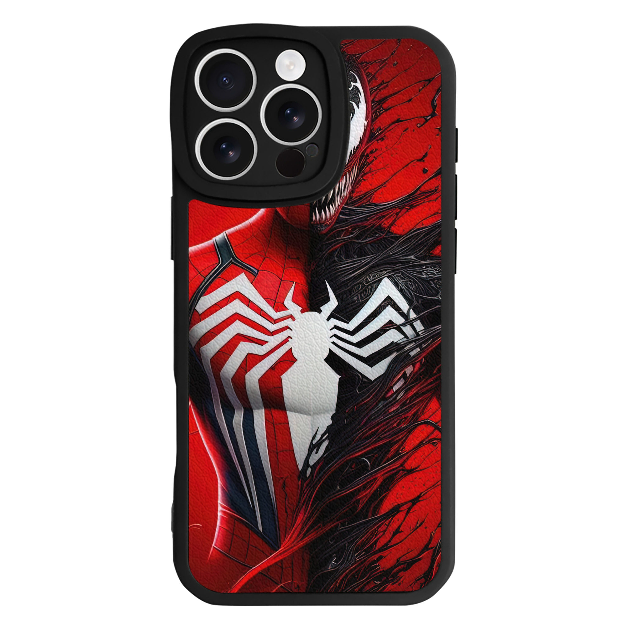 Spider Man スパイダーマン 【iPhone 16シリーズ対応】シリコンスマホケース（レザー調） 材質：シリコン